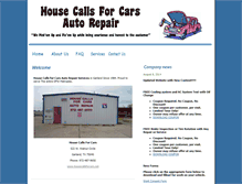 Tablet Screenshot of housecallsforcars.net